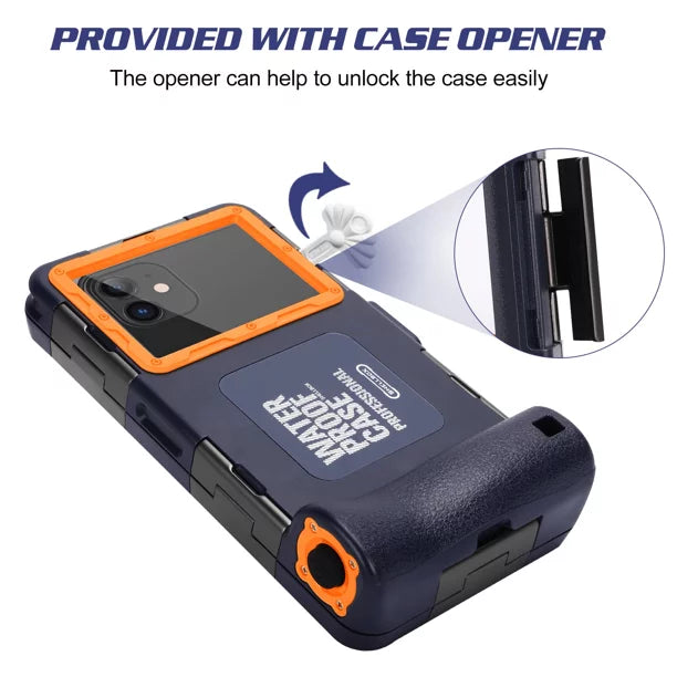 UrbanX Professional [15m/50ft] Swimming Diving Surfing Snorkeling Photo Video Fluid Protective Case Liquid Housing for Infinix Hot 10 Lite And all Phones Up to 6.9 Inch LCD with Lanyard