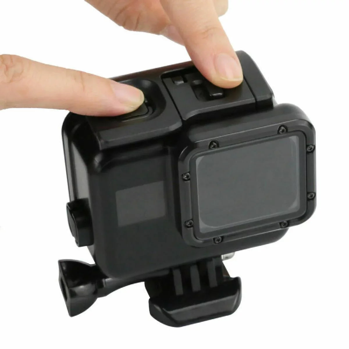 1 Set Fluid 60M Diving Full Body Hoursing Case Touch Display Backdoor For Gopro Hero 5/6/7