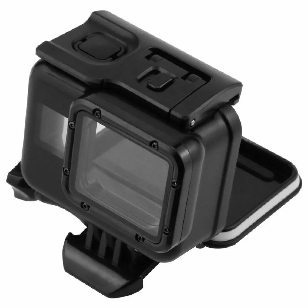 1 Set Fluid 60M Diving Full Body Hoursing Case Touch Display Backdoor For Gopro Hero 5/6/7