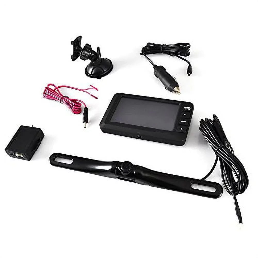 Pyle M-PLCM4375WIR_0 Wireless Rearview Backup Car Camera Monitor System Liquid Black 4.3 Display