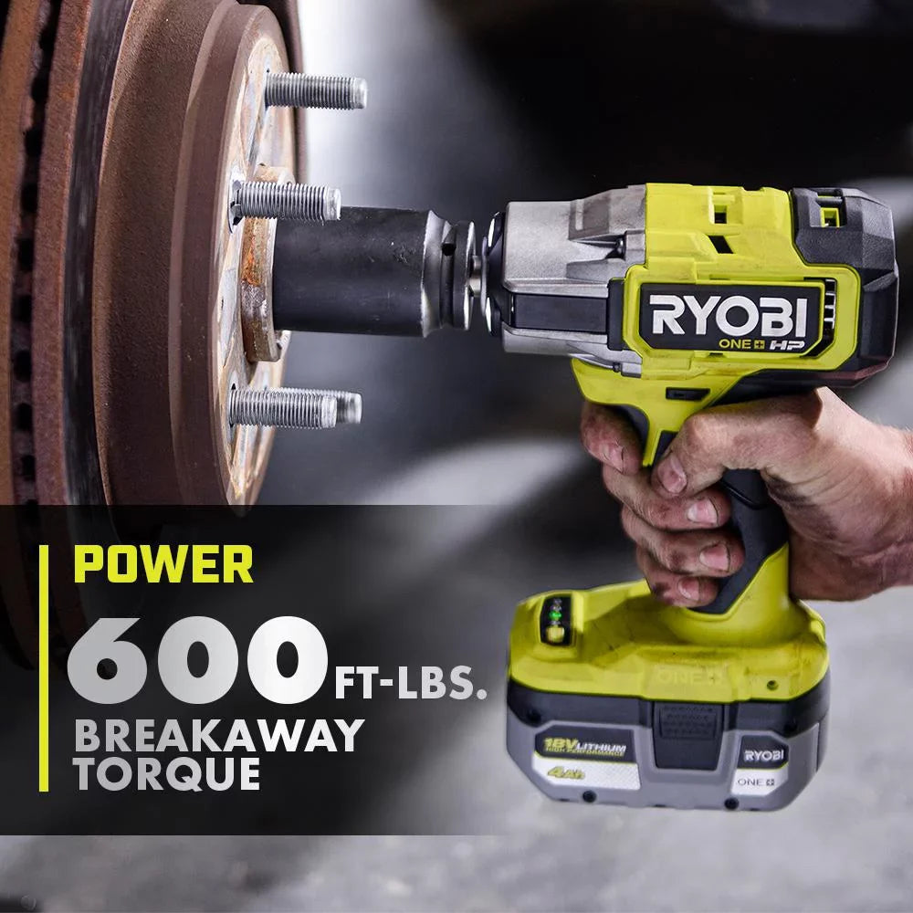 RYOBI ONE+ 18V Brushless Cordless 4-Mode 1/2 in. Impact Wrench (Tool Only) (P262)