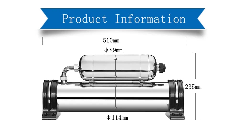 INTSUPERMAI Liquid Filter Fluid Purification Parent-child Formula Household Stainless Steel 1000L/H