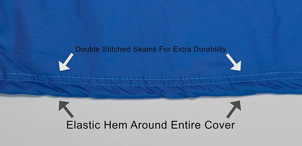 Weatherproof Jet Ski Covers for Yamaha Wave Runner FZR 2009-2016 - Blue/Black Color - All Weather - Trailerable - Protects from Rain, Sun, UV Rays, and More! Includes Trailer Straps and Storage Bag