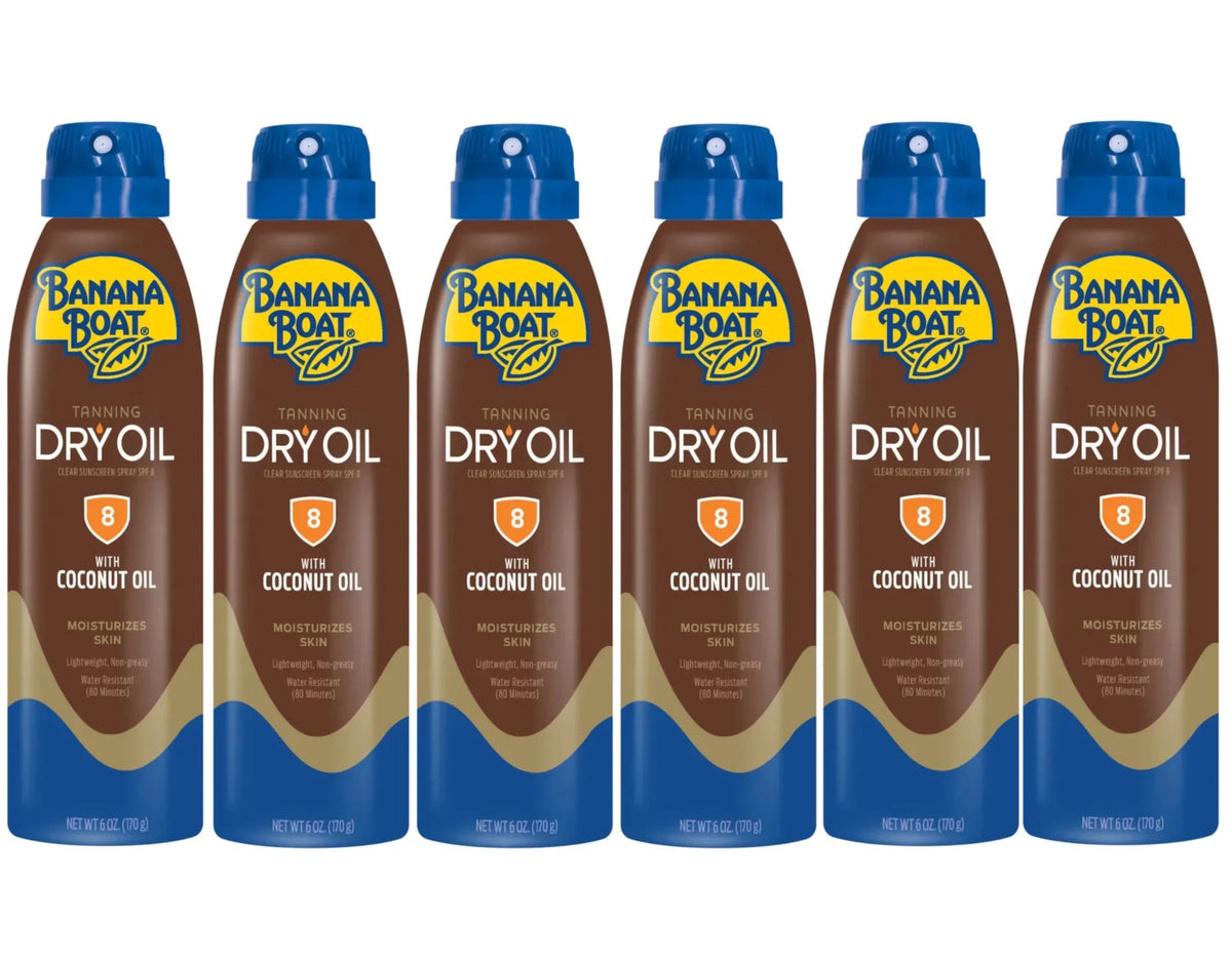 Banana Boat UltraMist Deep Tanning Dry Oil - SPF 8 (Pack of 6)