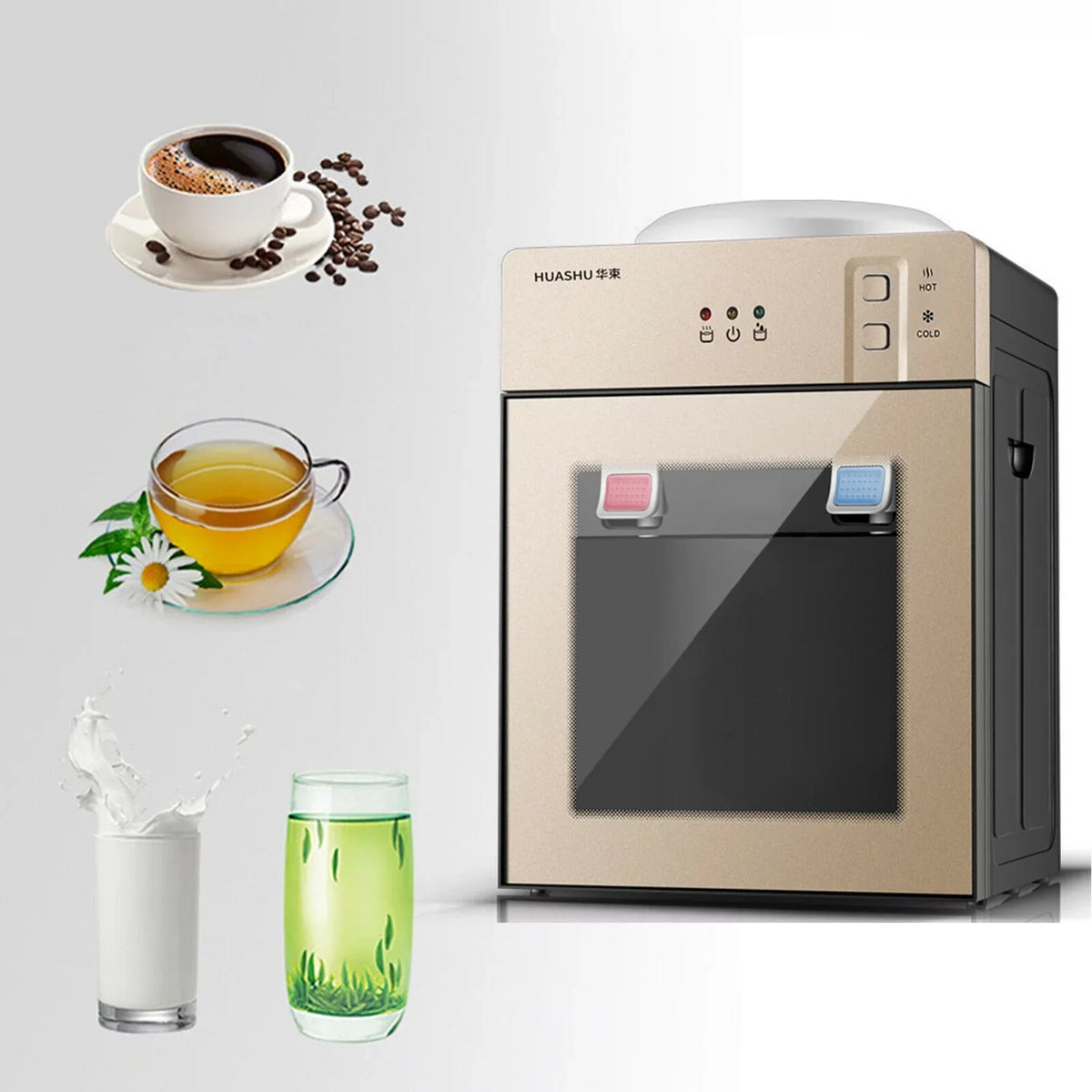 Oukaning Electric Liquid Dispenser Hot & Cold Freestanding Top Loading Detachable Sink
