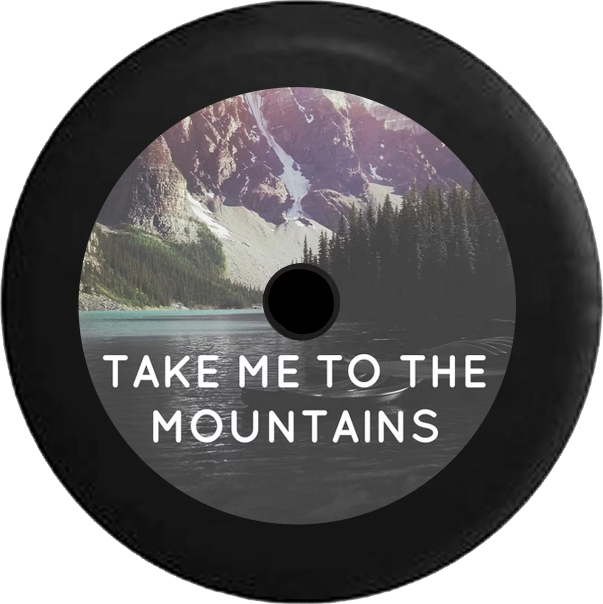 2018 2019 Wrangler JL Backup Camera Take Me to the Mountains Lake Fluid Ocean Travel Spare Tire Cover for Jeep RV 33 Inch