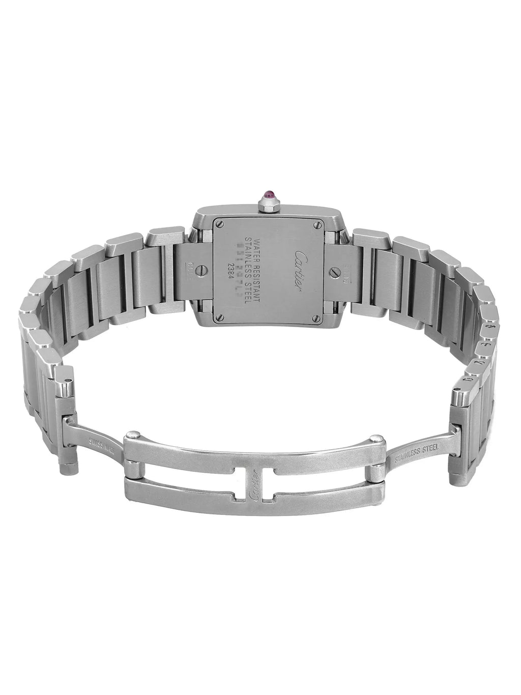 Pre-owned Cartier Tank Francaise 20mm Steel Lady Quartz Watch W51031Q3 (Good)