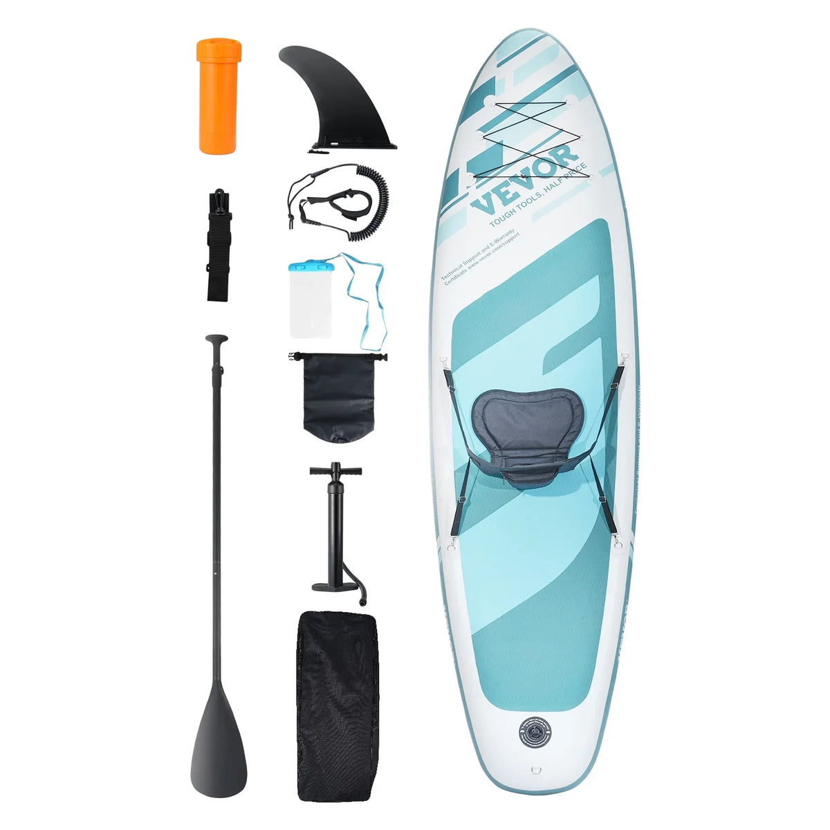 SKYSHALO 10.6 ft Kayak Board Inflatable Stand Up Paddle Board with Seat Accessory