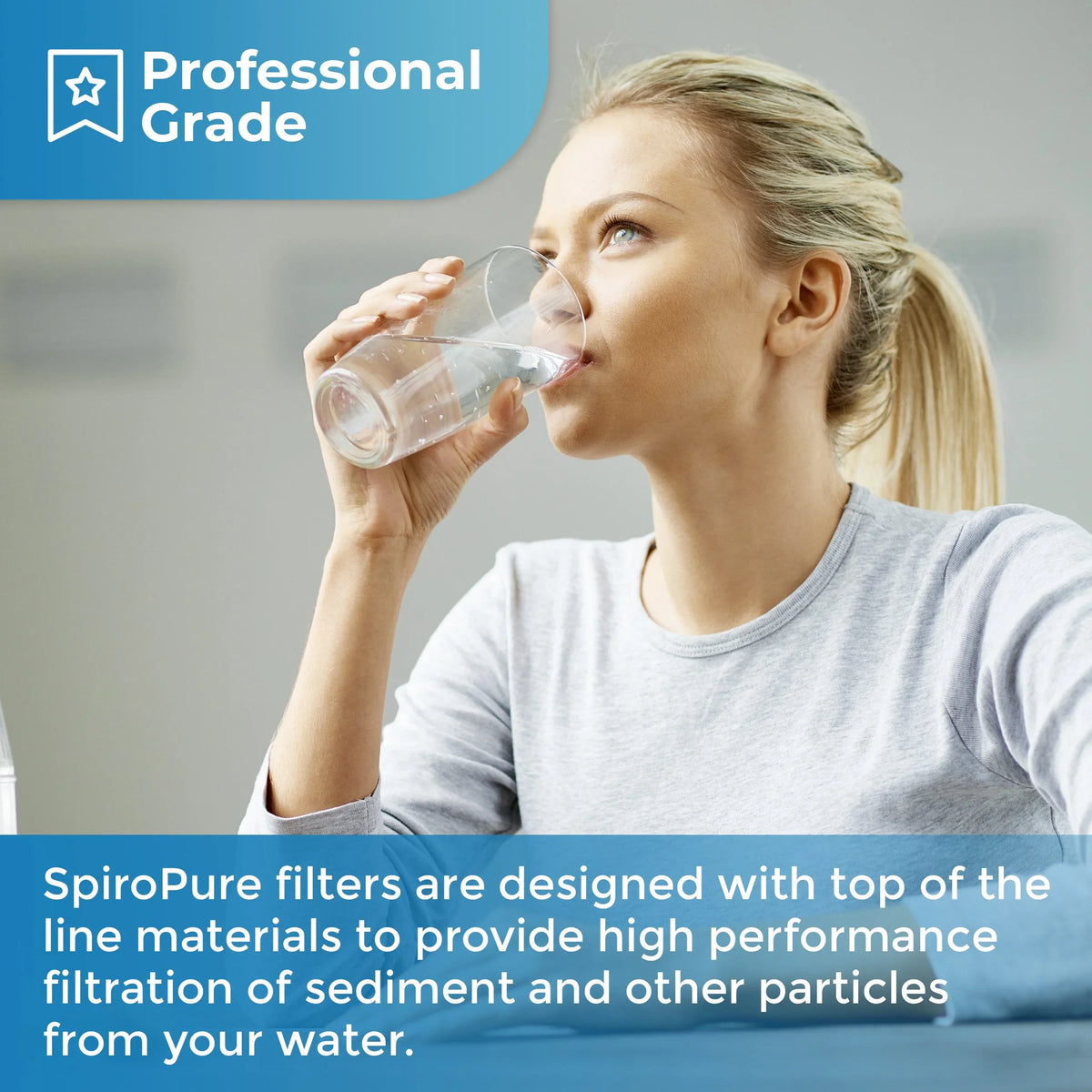 SpiroPure SP-CW100-20 20x2.5 100 Micron String-Wound Polypropylene Sediment Fluid Filter Cartridge SWC-25-20100 (Case of 20)