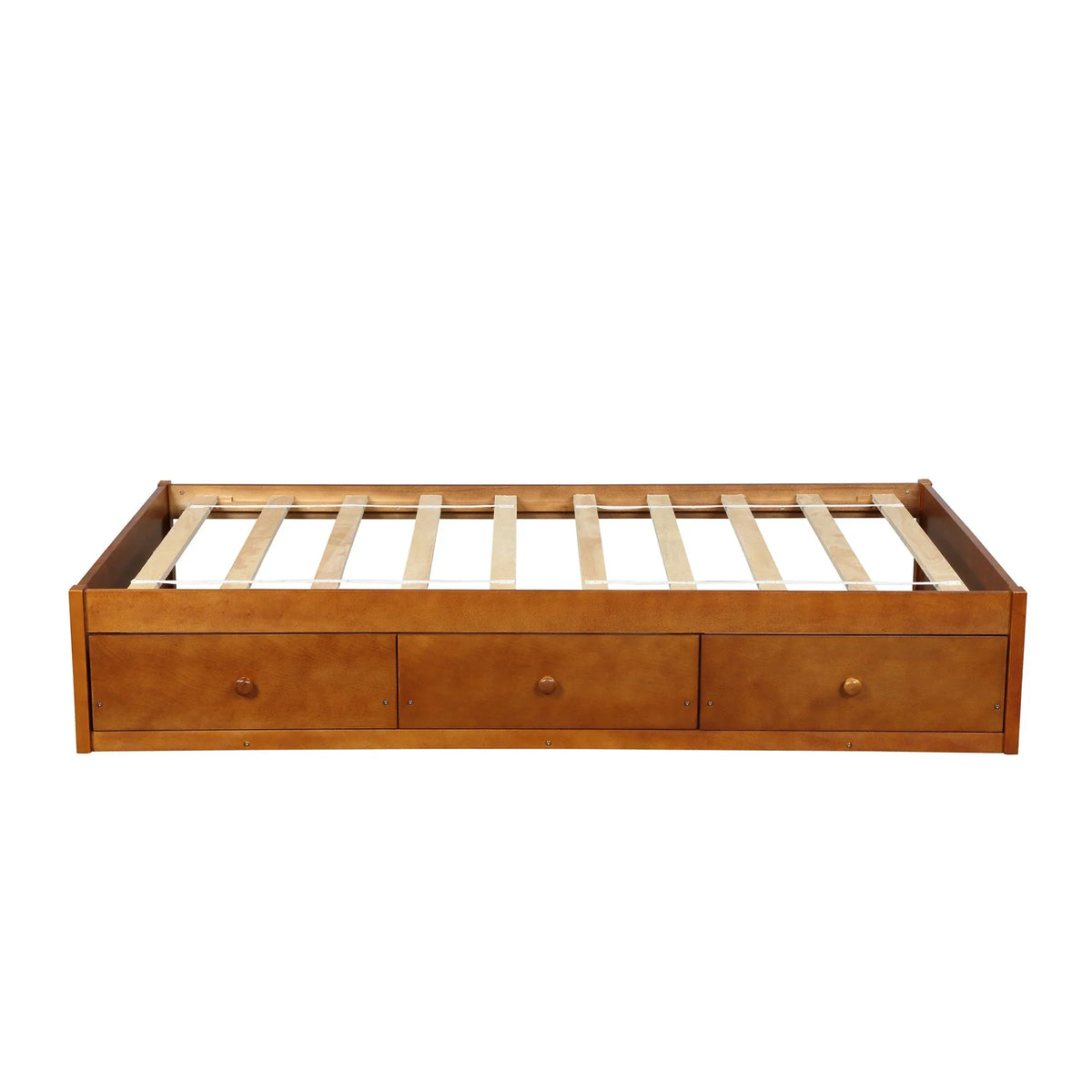 Oris Twin Size Wooden Platform Bed - Oak