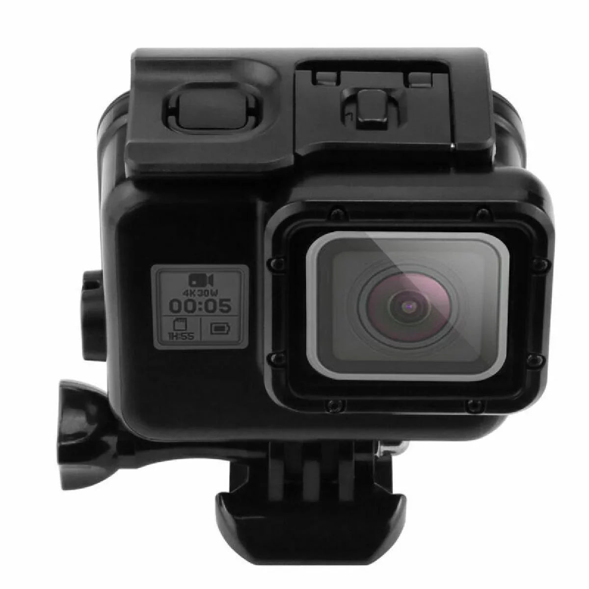 1 Set Fluid 60M Diving Full Body Hoursing Case Touch Display Backdoor For Gopro Hero 5/6/7
