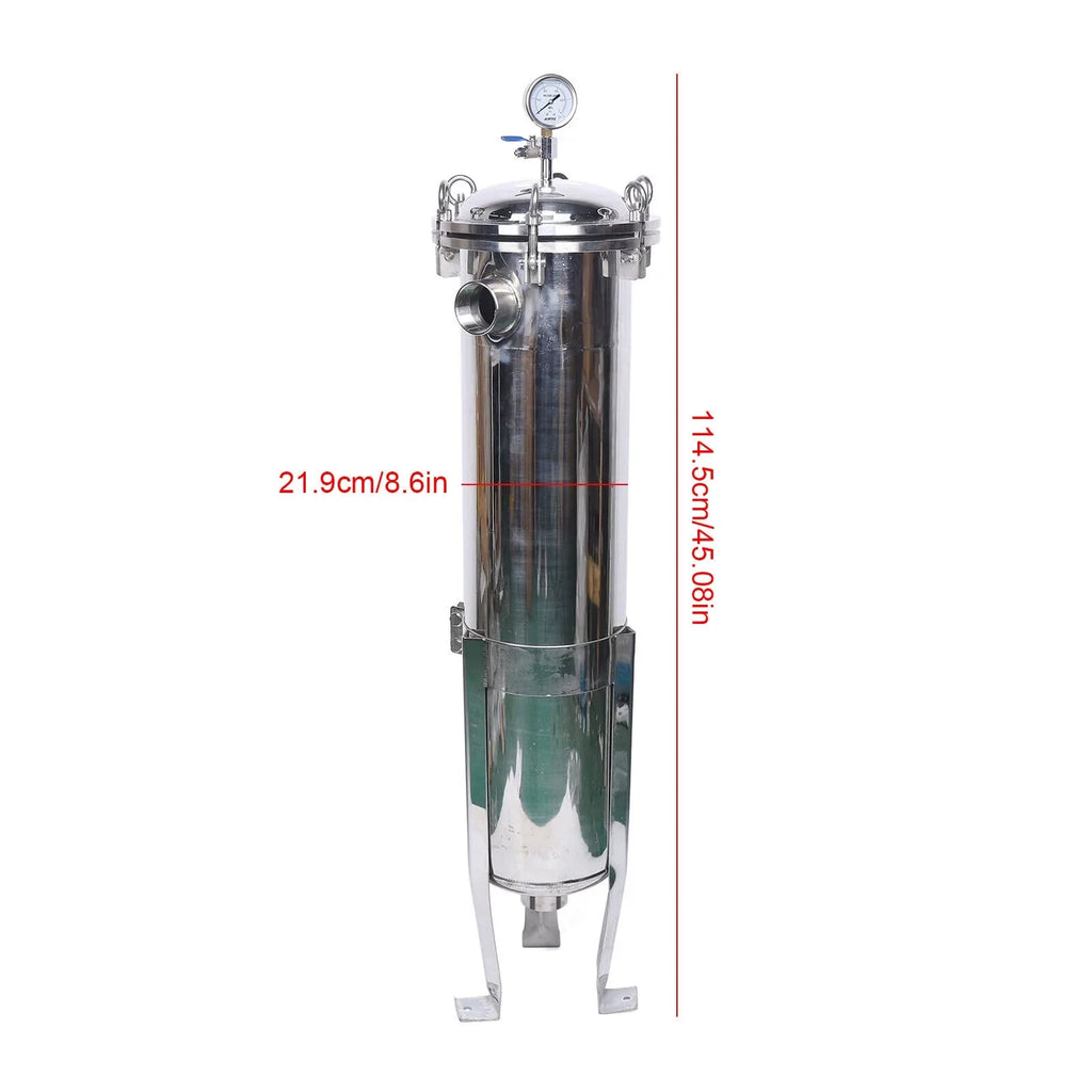 High Pressure Bag Filter Housing 2in NPT In/Out Stainless Steel 150PSI