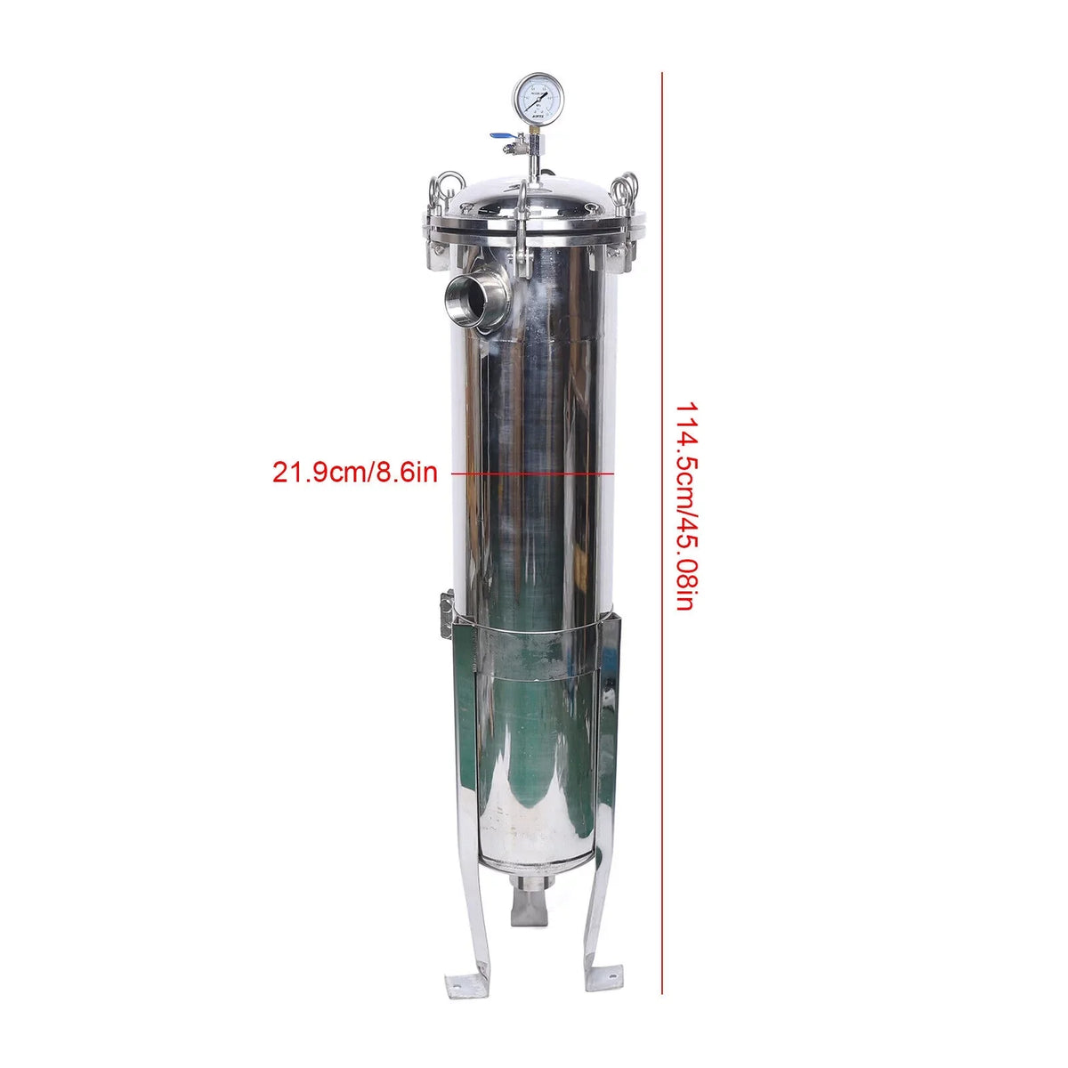 High Pressure Bag Filter Housing 2in NPT In/Out Stainless Steel 150PSI