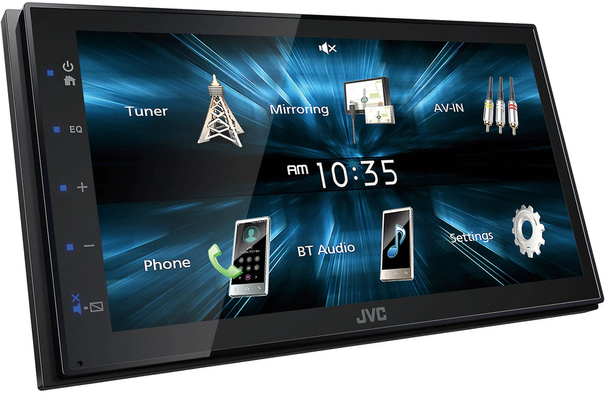 JVC KW-M150BT Digital Media Receiver Fixed 6.8" Monitor Monitor + Absolute Rearview Camera & Magnet Phone Holder