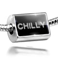 Neonblond Charm Chilly Clear Ice Cubes on Black 925 Sterling Silver Bead