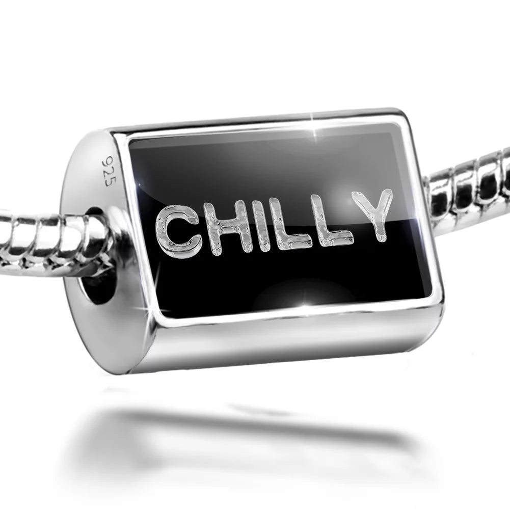 Neonblond Charm Chilly Clear Ice Cubes on Black 925 Sterling Silver Bead