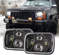 Sunpie 5x7 7x6 inch H6054 LED Headlights Clear Lens for Jeep Wrangler YJ Cherokee XJ H5054 H6054LL 6052 6053 (2pcs/set)