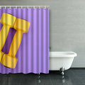 WOPOP Sports Ware For Gym Sport Concept Sporting Items On Purple Or Yellow Dumbbell Shower Curtain Bathroom Curtain 48x72 inches