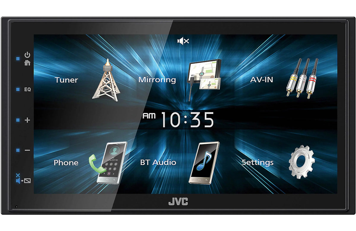 JVC KW-M150BT Digital Media Receiver Fixed 6.8" Monitor Monitor + Absolute Rearview Camera & Magnet Phone Holder