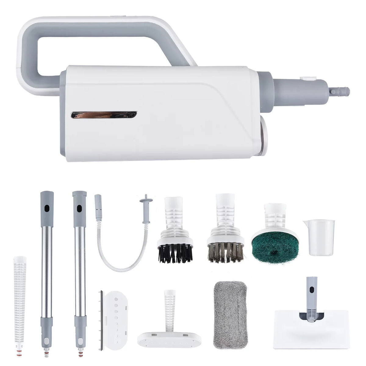 Spirastell Electric mop, Mop 370ml Liquid Cleaner Clothes 3 Brush2-levelHandheld Cleaner Floor Fluid 3 Clothes HeadFloor Steamer 370ml