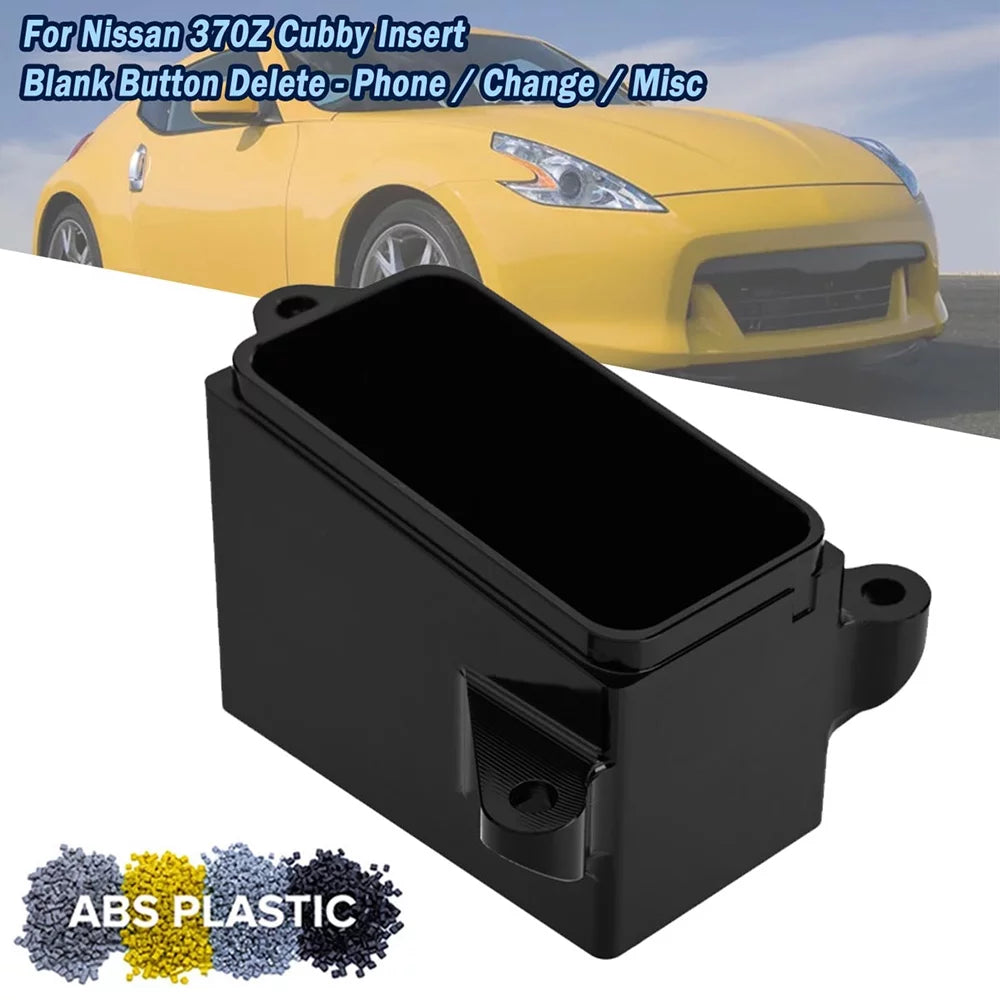 ALLTIMES 370Z Cubby Insert, ABS Glossy Black Phone Holder Cubby, for Nissan 370Z 2009-2020