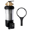 iSpring WSP100ARJ-BP Whole House Prefilter, Spin-Down Sediment Fluid Filter with Bypass, Upgraded Clear Housing, Jumbo Size, Flushable and Reusable, Monitor Auto Flushing, 4 Modes, 100 Microns
