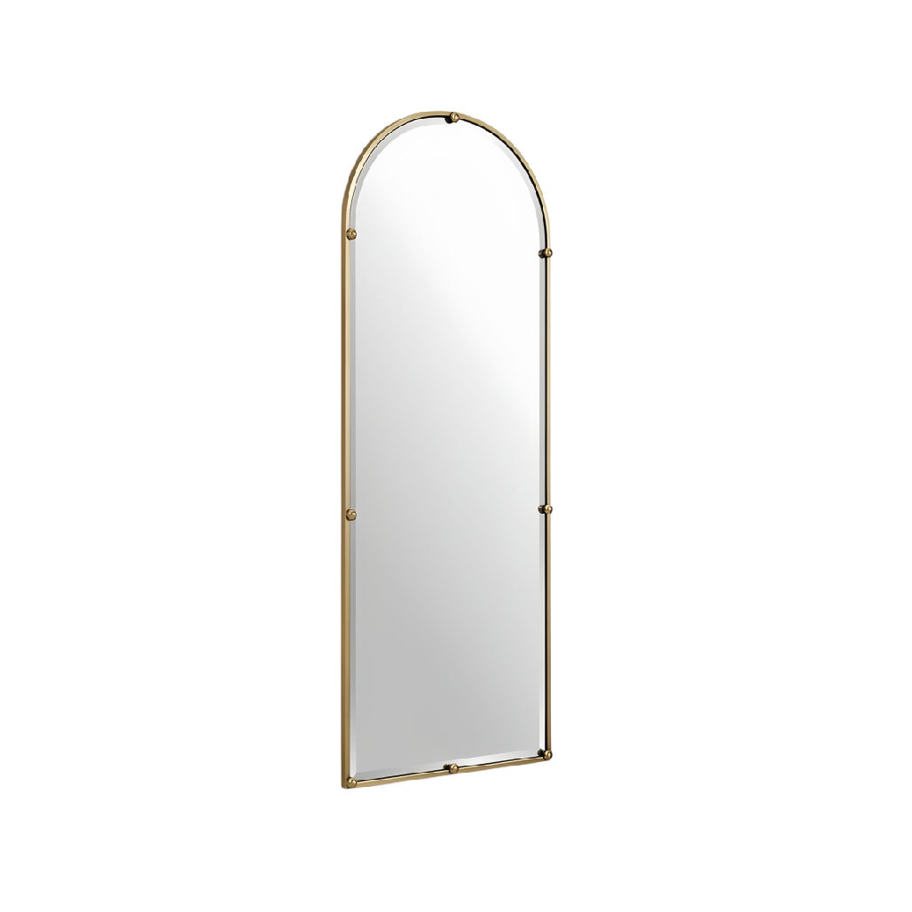 Arched Gold Framed Full-Length Mirror