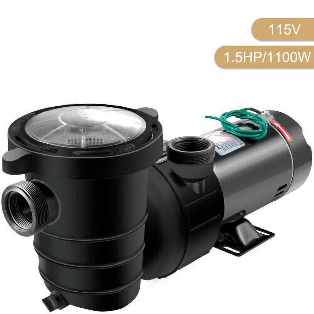 1.5HP 92GPM Above Ground SPA Swimming Pool Pump w/Strainer Filter 3450rpm 1100 W