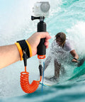Floating Hand Grip Handle Mount and Steel-Cored Safety Wrist Strap GoPro Holder Mount Insta360 AKASO Liquid