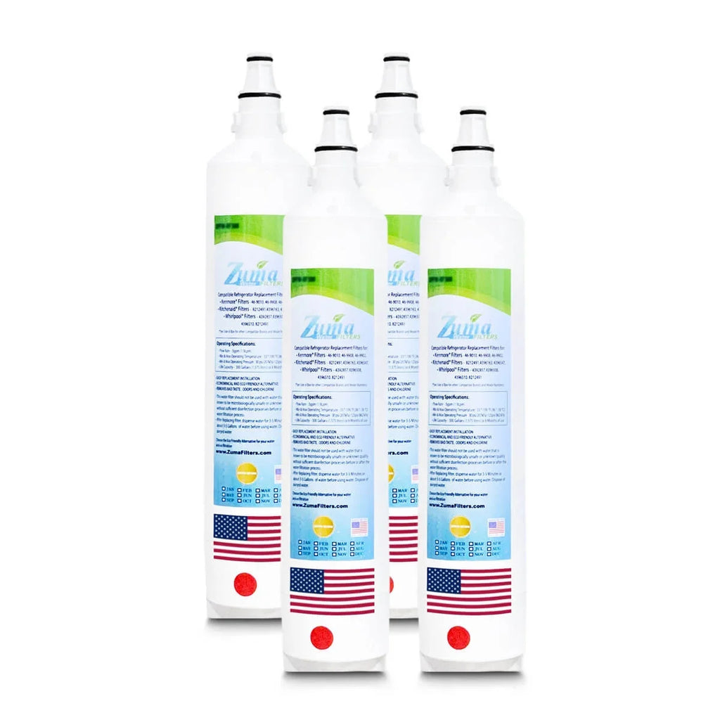 ZUMA Brand , Fluid Filters , Model # ZWFZ1-RF750 , Compatible with Subzero® BI36UFDIDSPH - 4 Pack - Made in U.S.A.