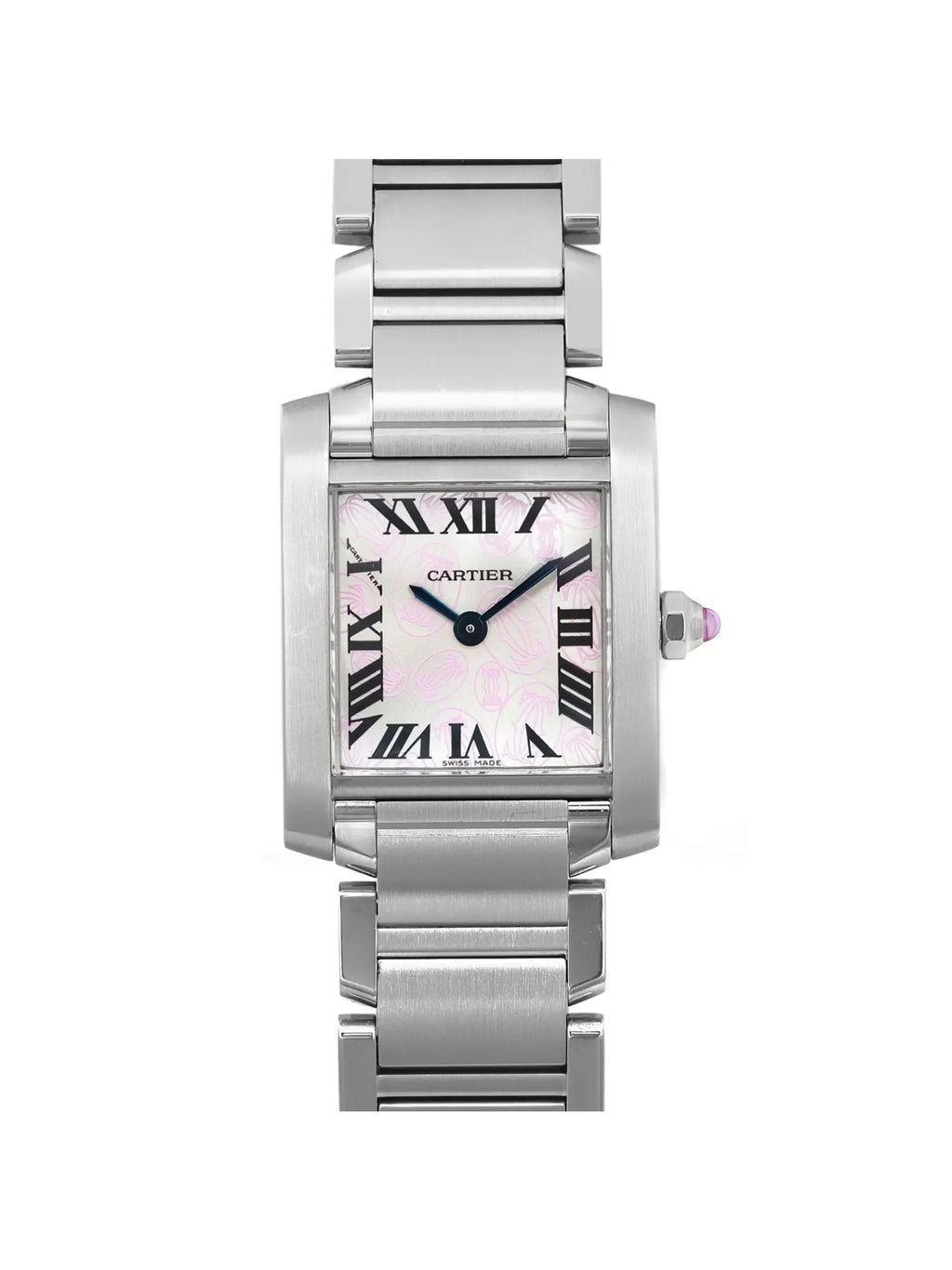 Pre-owned Cartier Tank Francaise 20mm Steel Lady Quartz Watch W51031Q3 (Good)