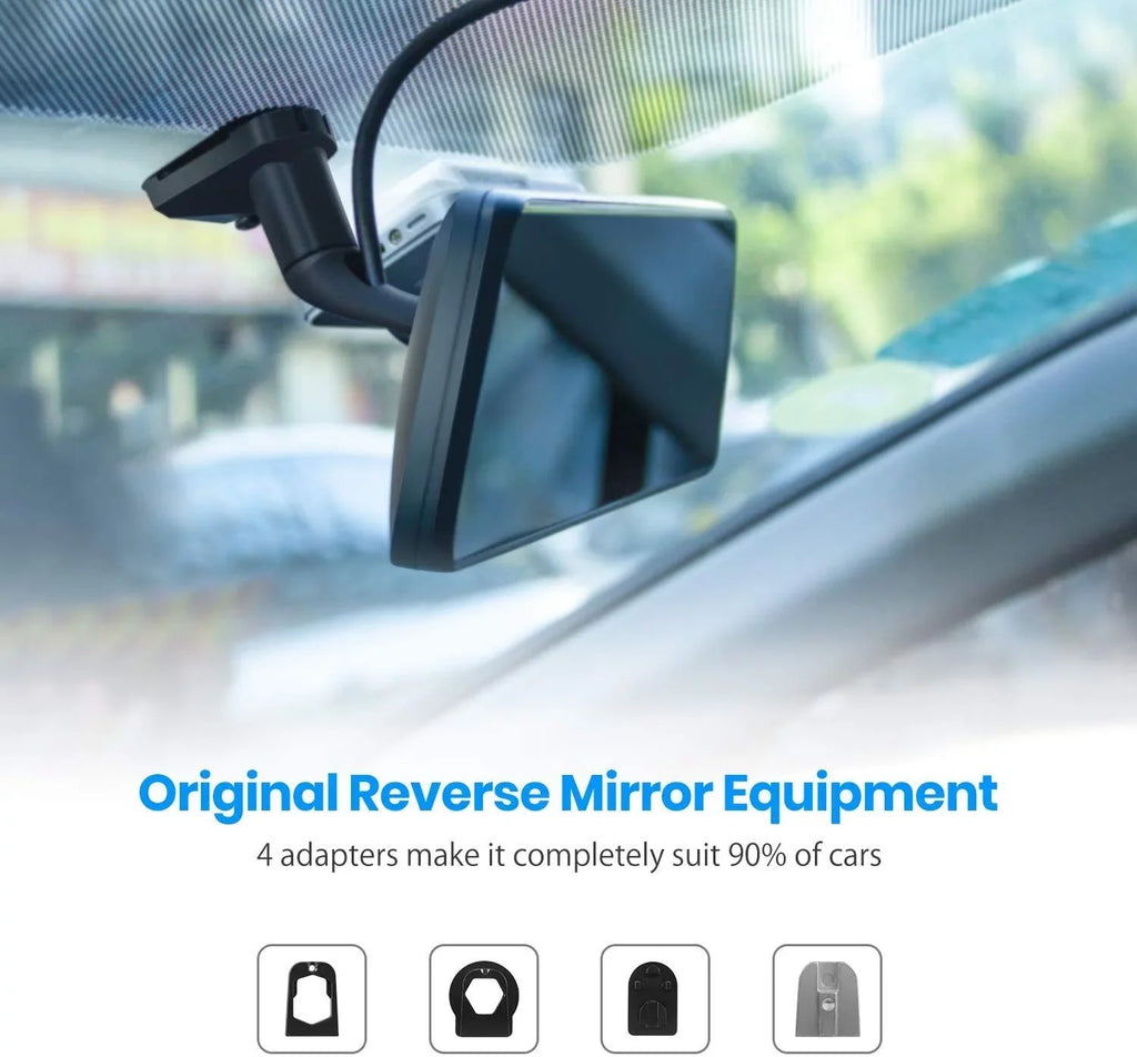 Auto-Vox Rear View Mirror Monitor 9.35'' Touch Monitor 1080P Backup Camera Driving Recorder for Truck