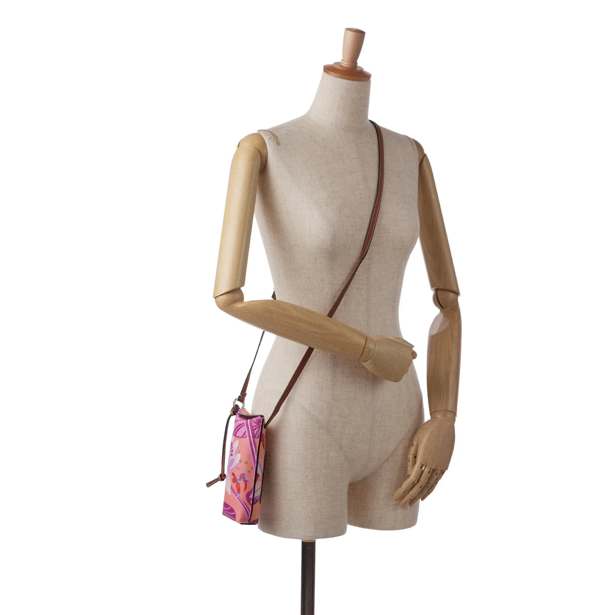 Pre-Owned Authenticated Loewe x Paulas Ibiza Liquid Gate Pocket Crossbody Calf Leather Pink Crossbody Bag Unisex (Good)