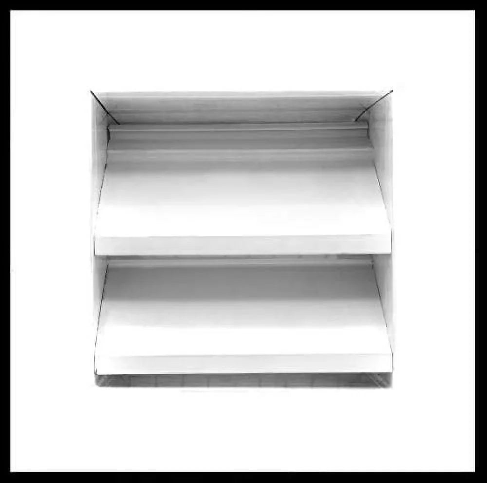 6"w X 6"h Aluminum Exterior Vent for Walls & Crawlspace - Rain & Fluid Air Vent with Monitor Mesh - HVAC Grille - White [Outer Dimensions 7.5”w x 7.5”h]