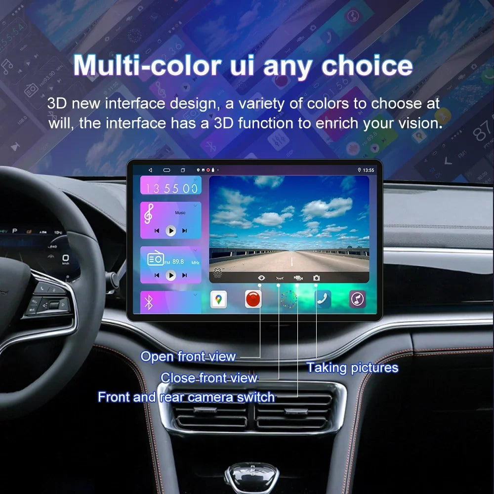 13.3" Android 12 Car Radio Stereo for GMC Yukon Chevrolet Chevy Tahoe Suburban 2007-2012 with CarPlay Android Auto Built in
