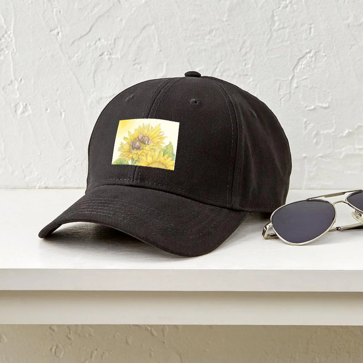 CafePress - Ray Of Sunshine Baseball Hat - Printed Adjustable Cotton Canvas Black Baseball Hat