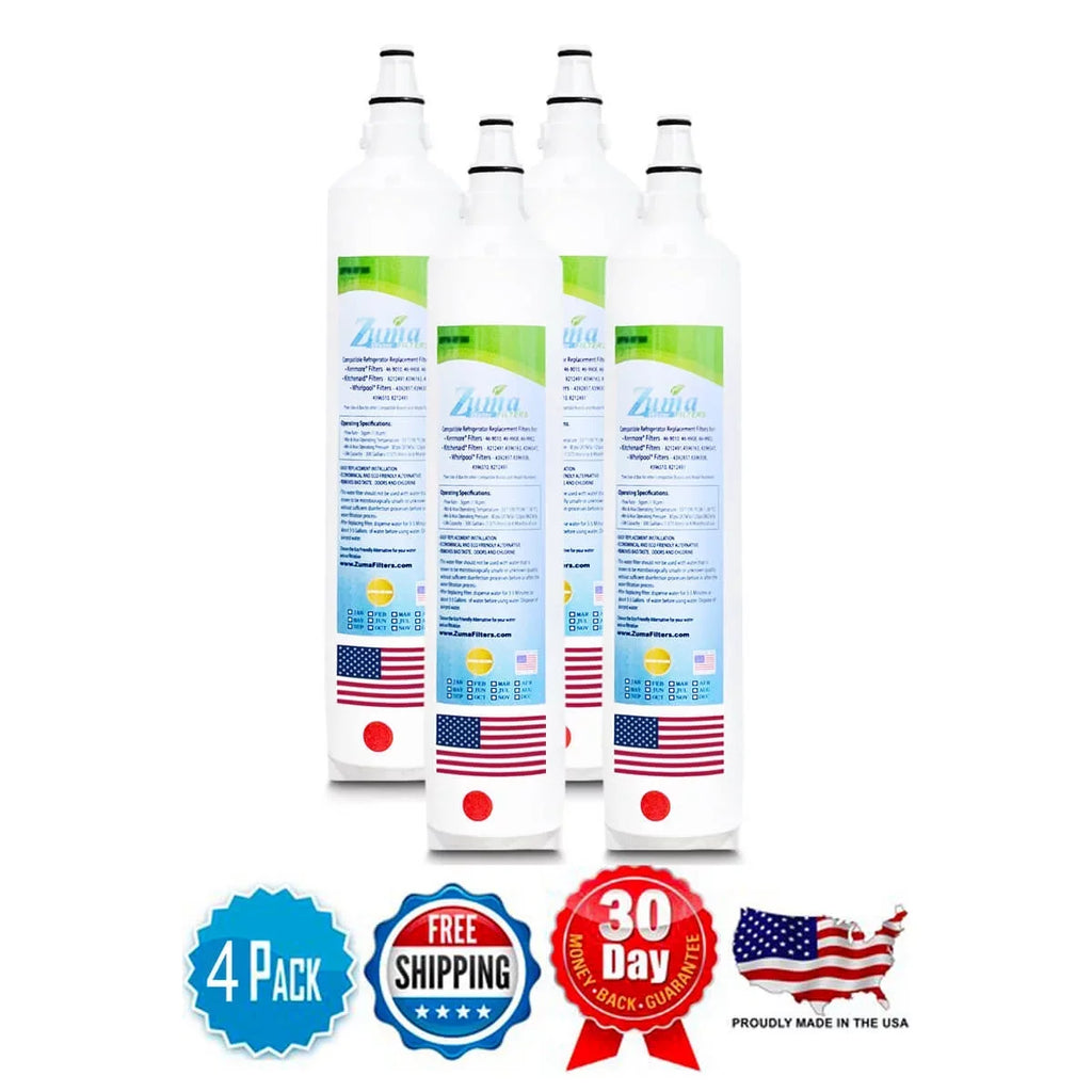 ZUMA Brand , Fluid Filters , Model # ZWFZ1-RF750 , Compatible with Subzero® BI36UFDIDSPH - 4 Pack - Made in U.S.A.