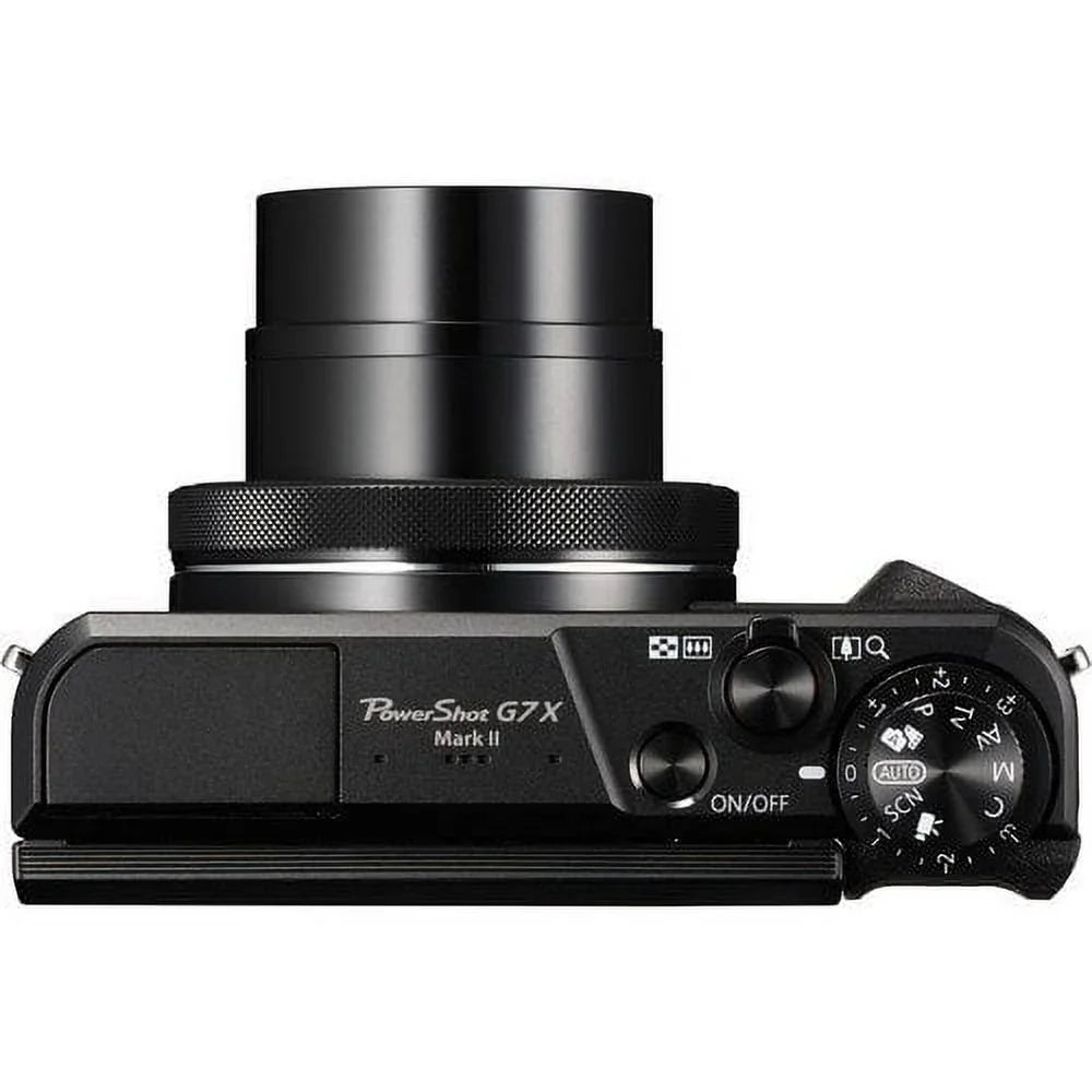 PowerShot G7 X Mark II Digital Camera + 32GB Pixi-Basic Accessory Bundle-International Verision