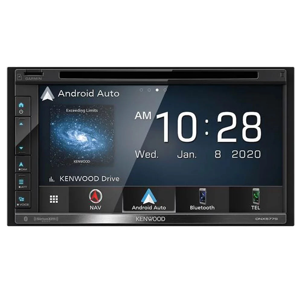 Restored Kenwood DNX577S 6.8-inch Double-Din in-Dash Navigation DVD Receiver with Bluetooth, Wi-fi, Android Auto, Carplay, and SiriusXM Ready (Refurbished)