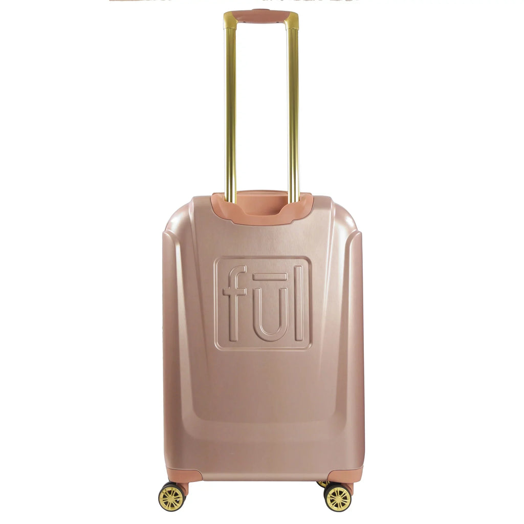 Disney Minnie Mouse 25 Inch Rolling Luggage, Molded Hardshell Suitcase with Wheels, Rose Gold