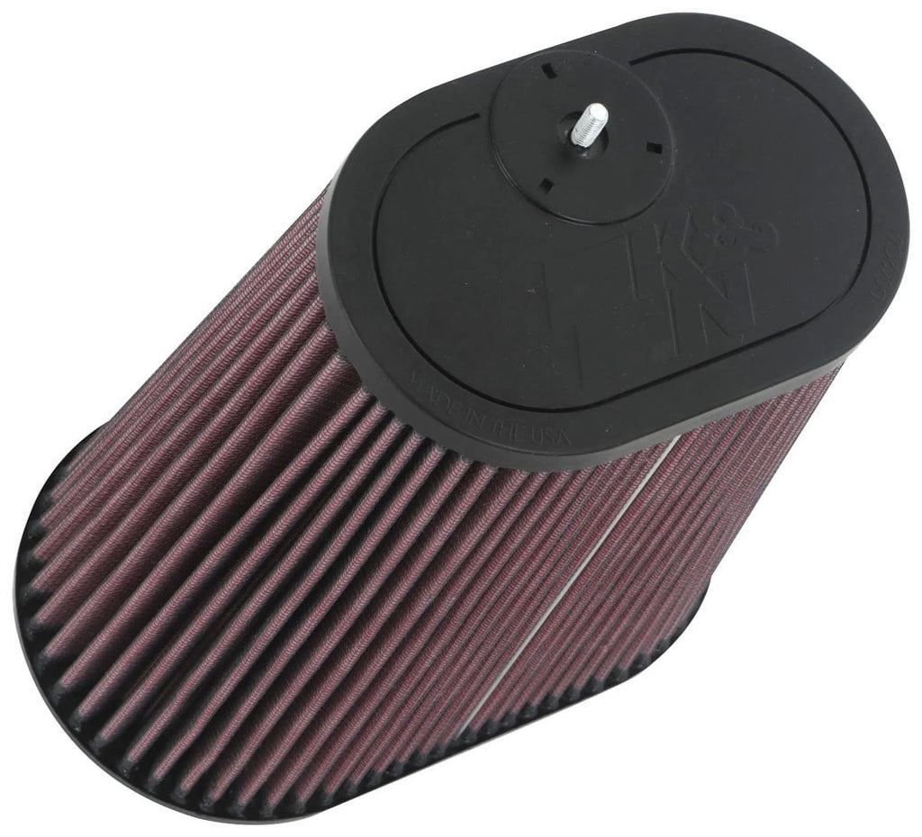 K&N Universal Clamp-On Air Filter: High Efficiency Premium, Washable, Replacement Filter: Flange Diameter: 3.125 In, Filter Height: 9 In, Flange Length: 0.625 In, Shape: Tapered Oval, RU-1012