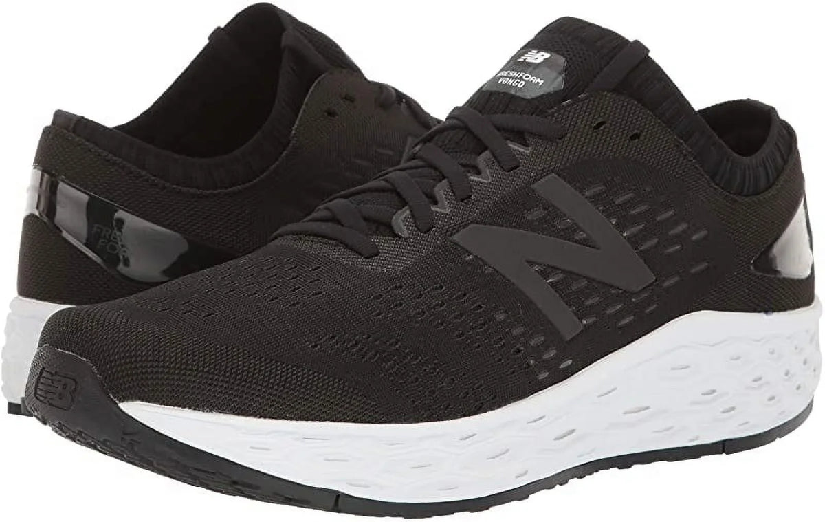 New Balance Men's Vongo V4 Running Shoe, Black/Black Metallic, 8.5 D(M) US