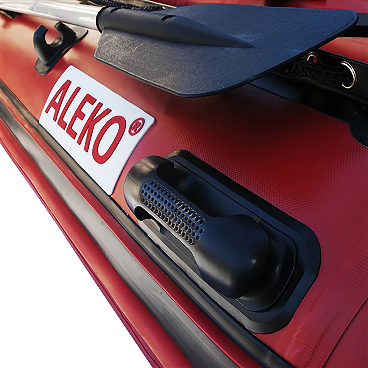 ALEKO Inflatable Boat with Air Deck Floor - 10.5 Ft - Red