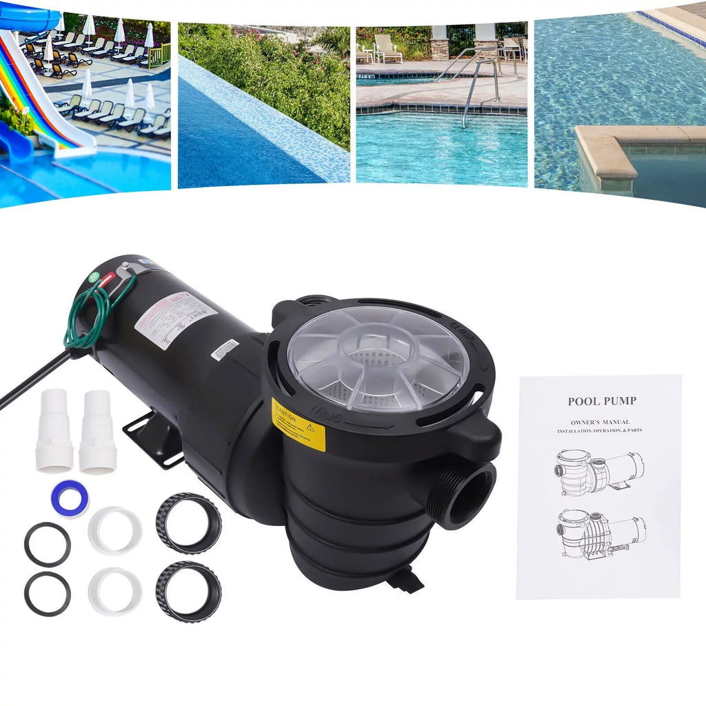 1.5HP 92GPM Above Ground SPA Swimming Pool Pump w/Strainer Filter 3450rpm 1100 W
