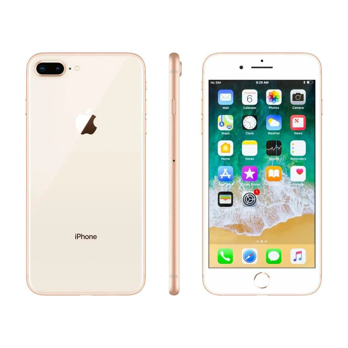 Restored iPhone 8 Plus 64GB Factory GSM Unlocked TMobile AT&T Smartphone Gold (Refurbished)