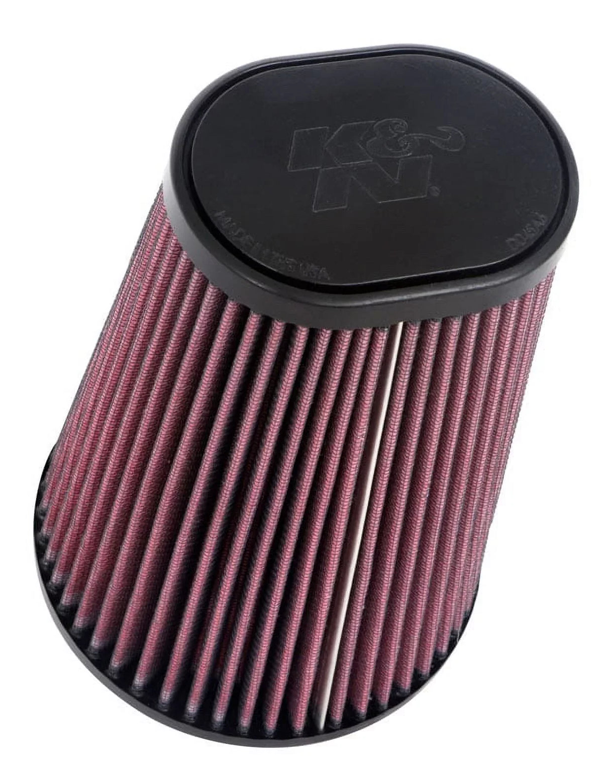 K&N Universal Clamp-On Air Filter: High Functionality Premium, Washable, Replacement Filter: Flange Diameter: 4.5 In, Filter Height: 8 In, Flange Length: 0.625 In, Shape: Tapered Oval, RU-1021