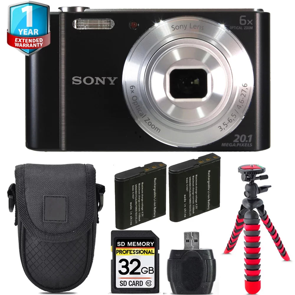 Cyber-shot DSC-W810 Digital Camera + 1 Yr Warranty +Tripod + Case -32GB Kit