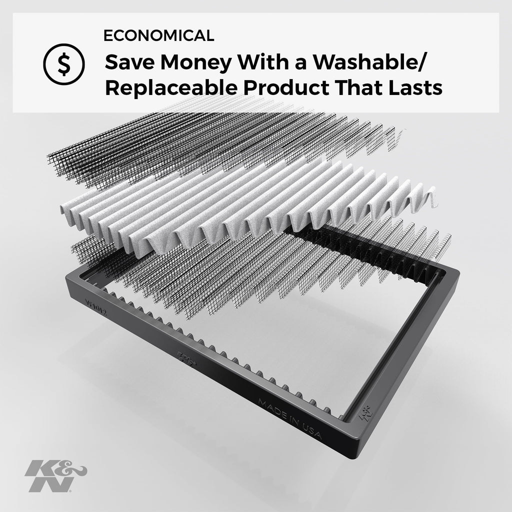 K&N Cabin Air Filter: Washable and Reusable: Designed For Select 2004-2019 Toyota/Subaru/Suzuki/Scion Vehicle Models, VF1013
