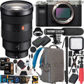 a7C Mirrorless Full Frame Camera Body with FE 24-70mm F2.8 GM G Master Zoom Lens SEL2470GM Silver ILCE7C/S Bundle w/ Deco Gear Photography Backpack Case , Software and Accessories