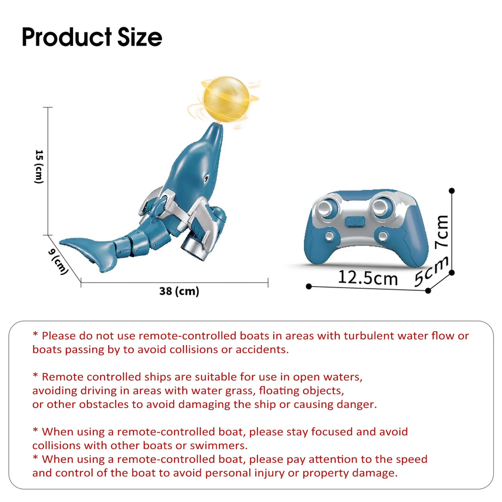 Remote boat,Demo Head Fluid Liquid Animal Boat Remote Liquid Remote Boat Head Ball Head Click Fluid Dolphin Toy Kids Pool Boat Fluid /one Animal River Pool Toy Kids